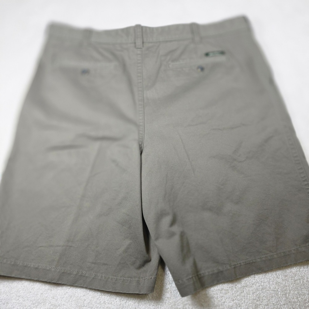 Eddie Bauer Shorts Mens 40‎ Tall Gray Chino Cotton Flat Front Slash Pockets